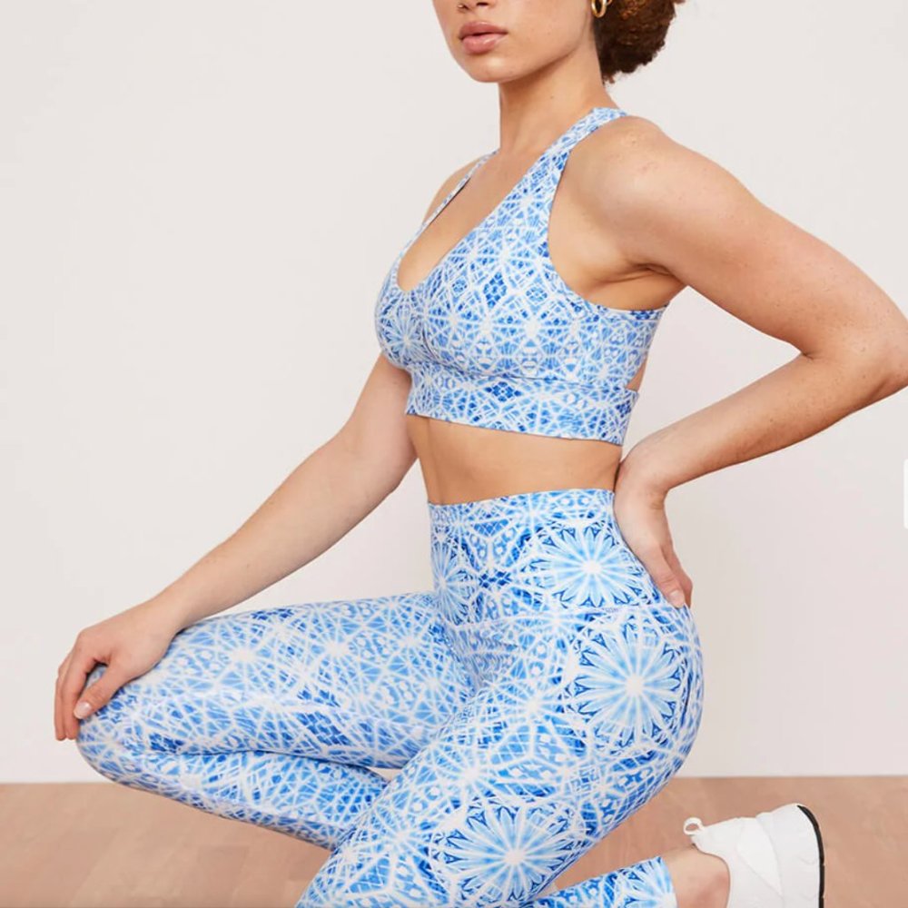 Wolven Threads Aqua Aura Legging + Bra Set